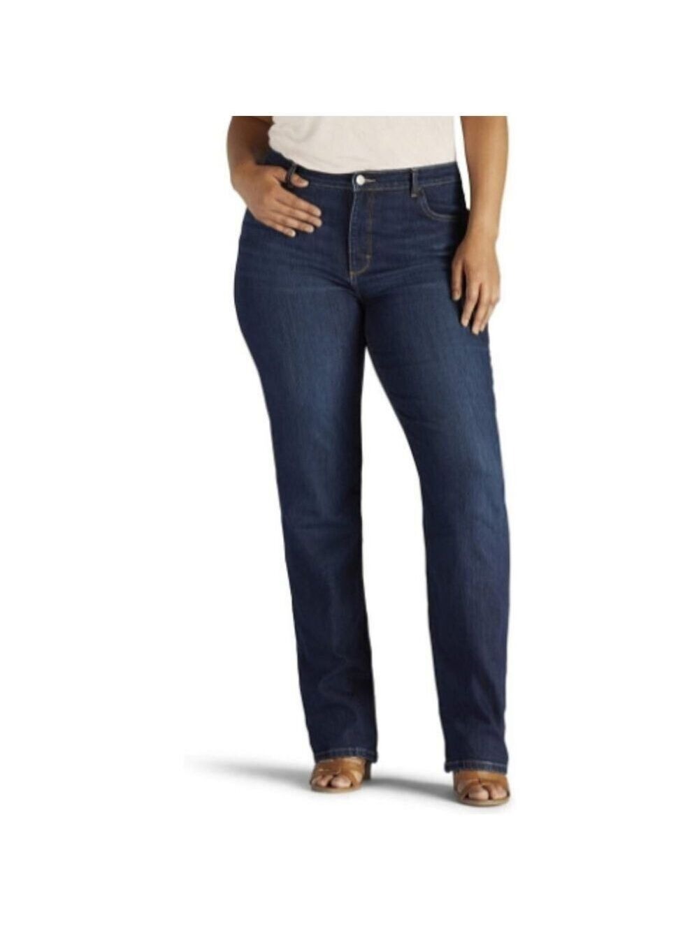 ✨ Lee Women's Instantly Slims Monroe Straight Leg Jeans 18L NWOT